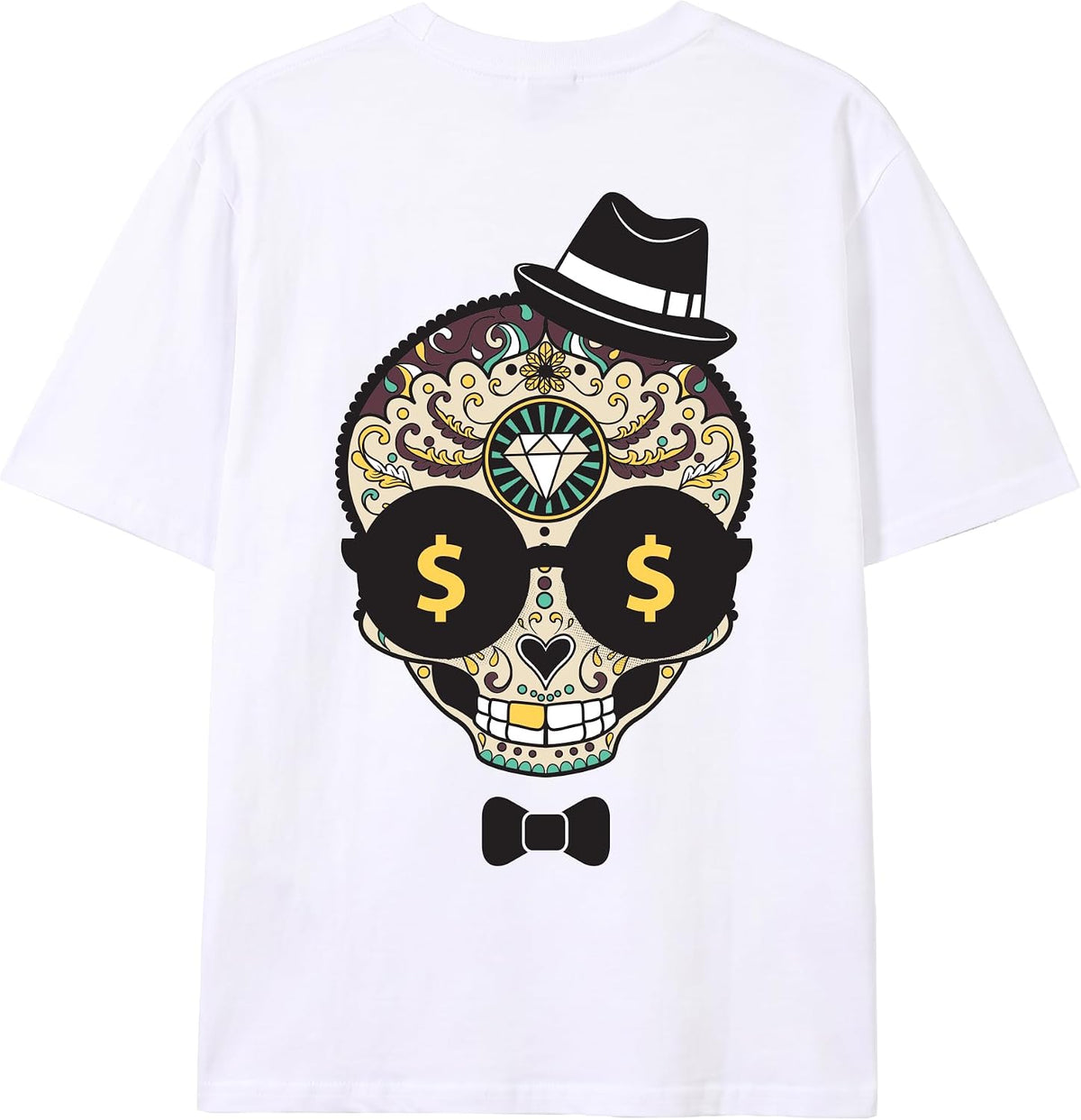 Mens Graphic T-Shirts Short Summer Top Crewneck Cotton Casual Tees for Men s