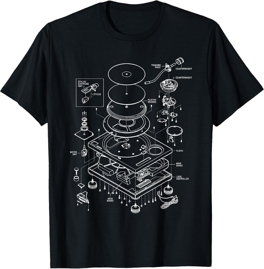 Vintage Record Player Vinyl Music Aesthetic T-Shirt