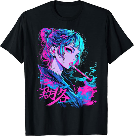 Waifu Anime Horror Girl Aesthetic T-Shirt