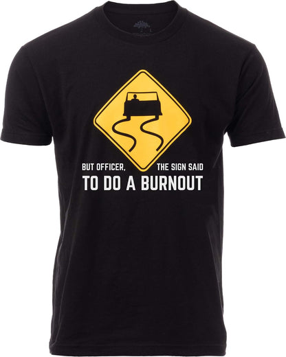 Ann Arbor T-shirt Co. Do Burnout Funny Car Guy Shirts Racing Tee - Black | Gifts for Auto Guys, Dirt Race Enthusiast Graphic Clothes for Man, Drag Mechanic Garage Merch for Men, Joke Phrase Saying Top