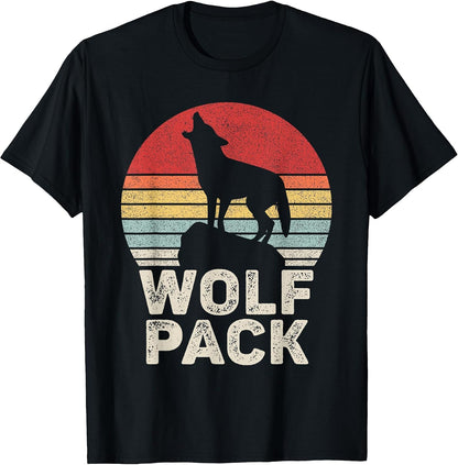 Vintage Retro Wolf Pack T-Shirt
