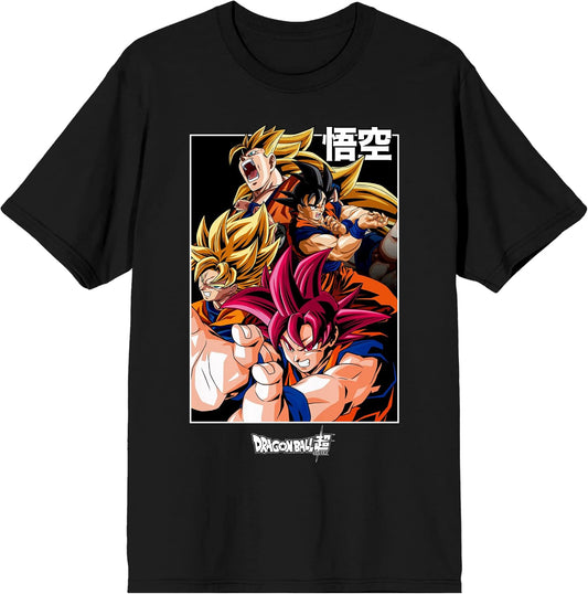 Dragon Ball Goku Super Saiyan Character Men's Black T-Shirt
