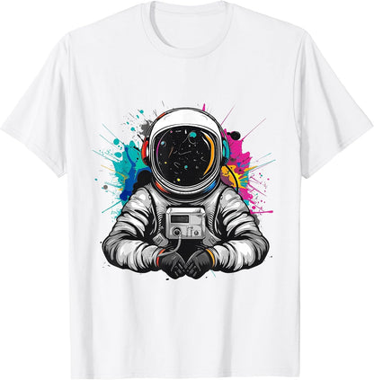 DJ Astronaut Splash Music Headphones Dance Club Techno EDM T-Shirt