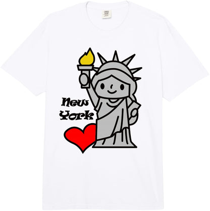 Cute Statue of Liberty Kawaii I Heart NYC Souvenir Comfort Colors Adult Heavyweight T-Shirt