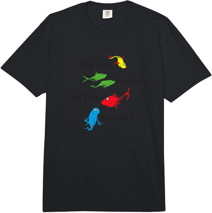 Dr. Seuss One Fish Two Fish Comfort Colors Adult Heavyweight T-Shirt