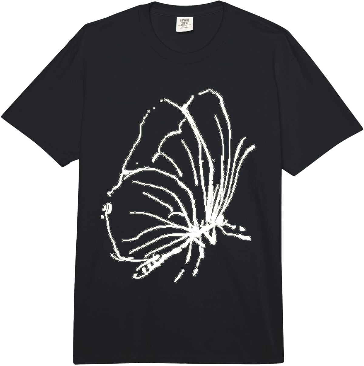Butterfly Outline Comfort Colors Adult Heavyweight T-Shirt