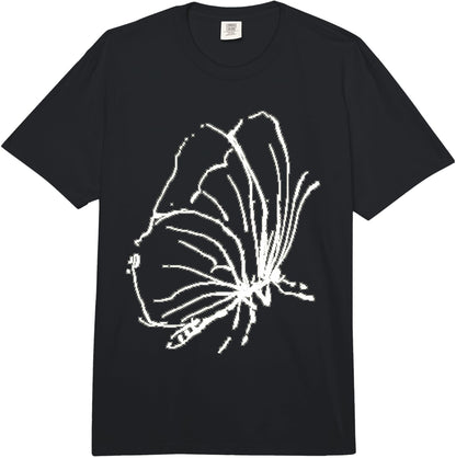 Butterfly Outline Comfort Colors Adult Heavyweight T-Shirt