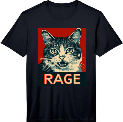 Rage Cat T-Shirt - Funny Cat Graphic Tee Performance T-Shirt