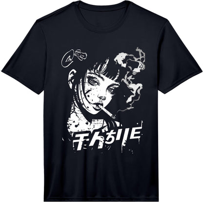 Waifu Anime Horror Girl Aesthetic Performance T-Shirt