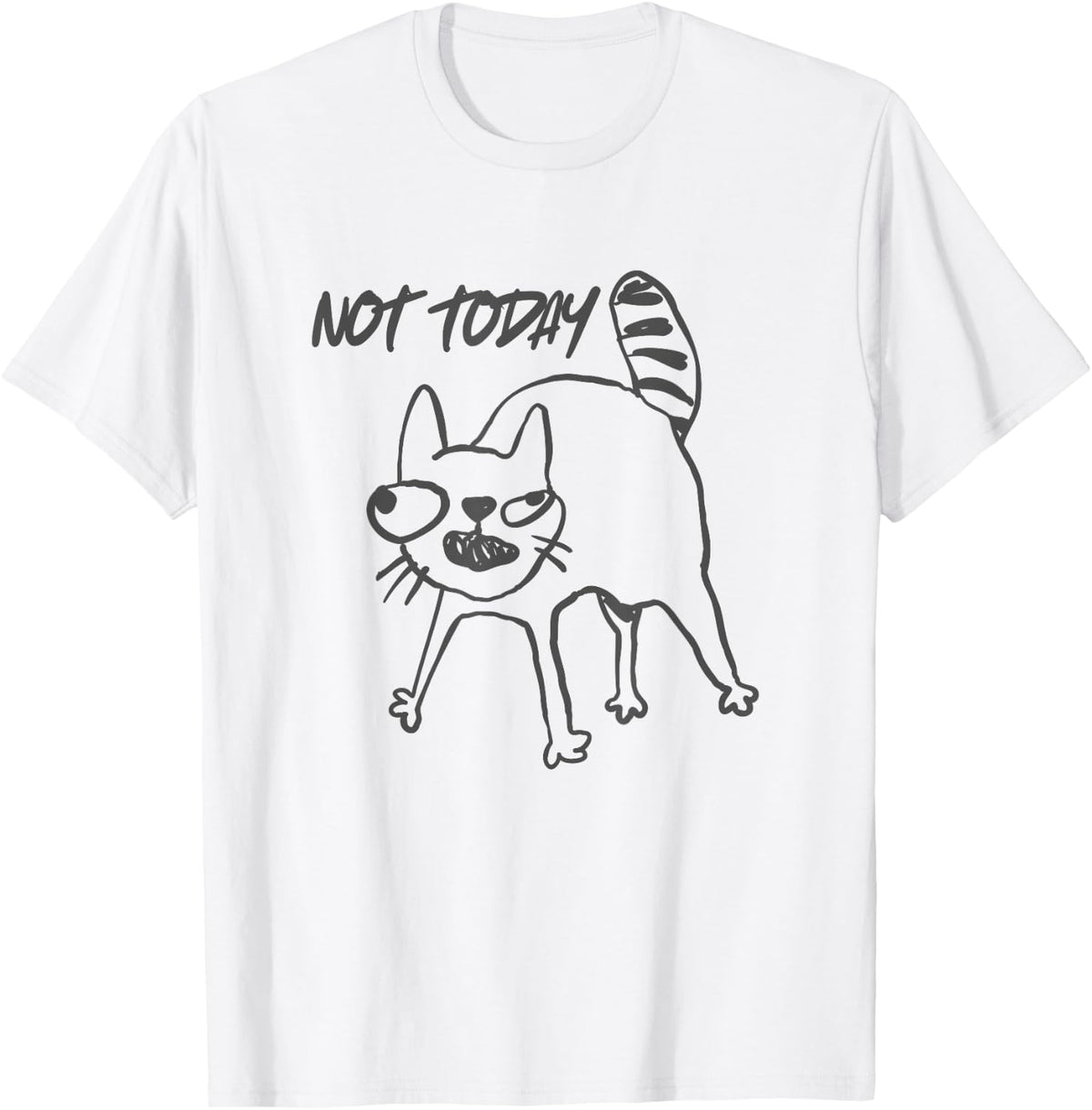 Not Today Crazy Cat Mood T-Shirt