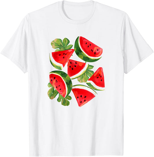 Cute Watermelon Fruit Art Summer Vibes Summer Holiday Womens T-Shirt