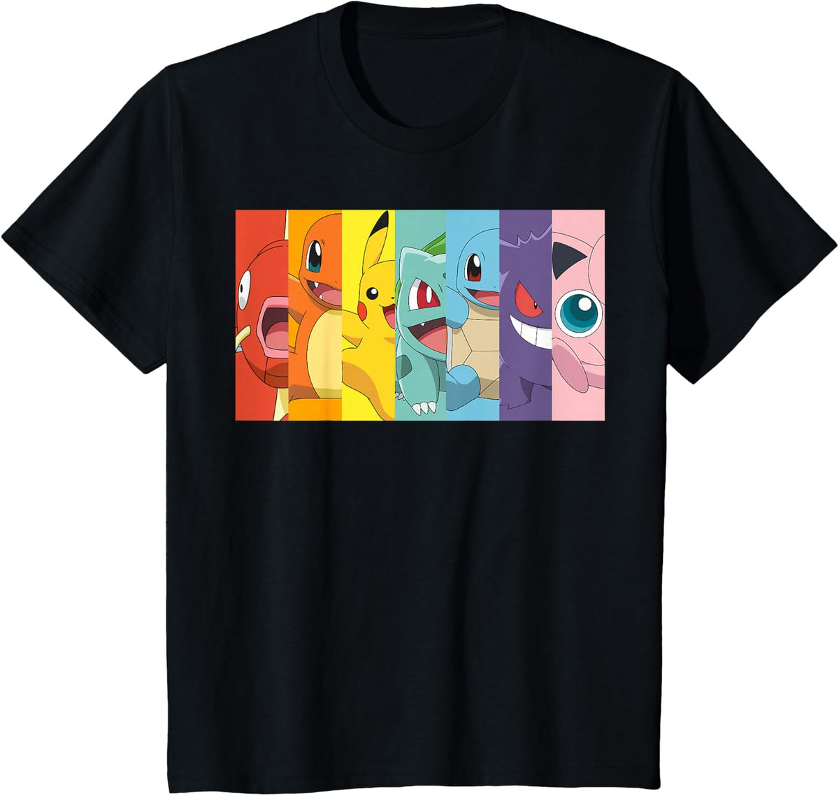 Pokémon Group Shot Poke Portrait Rainbow T-Shirt