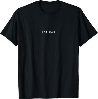 Cat Dad Cat Lover Funny Cat Minimalist Subtle Cat T-Shirt