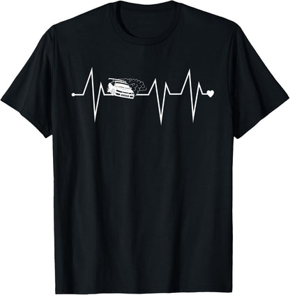 Funny Drifting JDM Drifter Heartbeat Heart Pulse Rate EKG T-Shirt