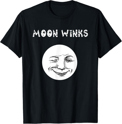 Moon Winks T-Shirt Funny Gift For Astrology Sun Moon Lovers