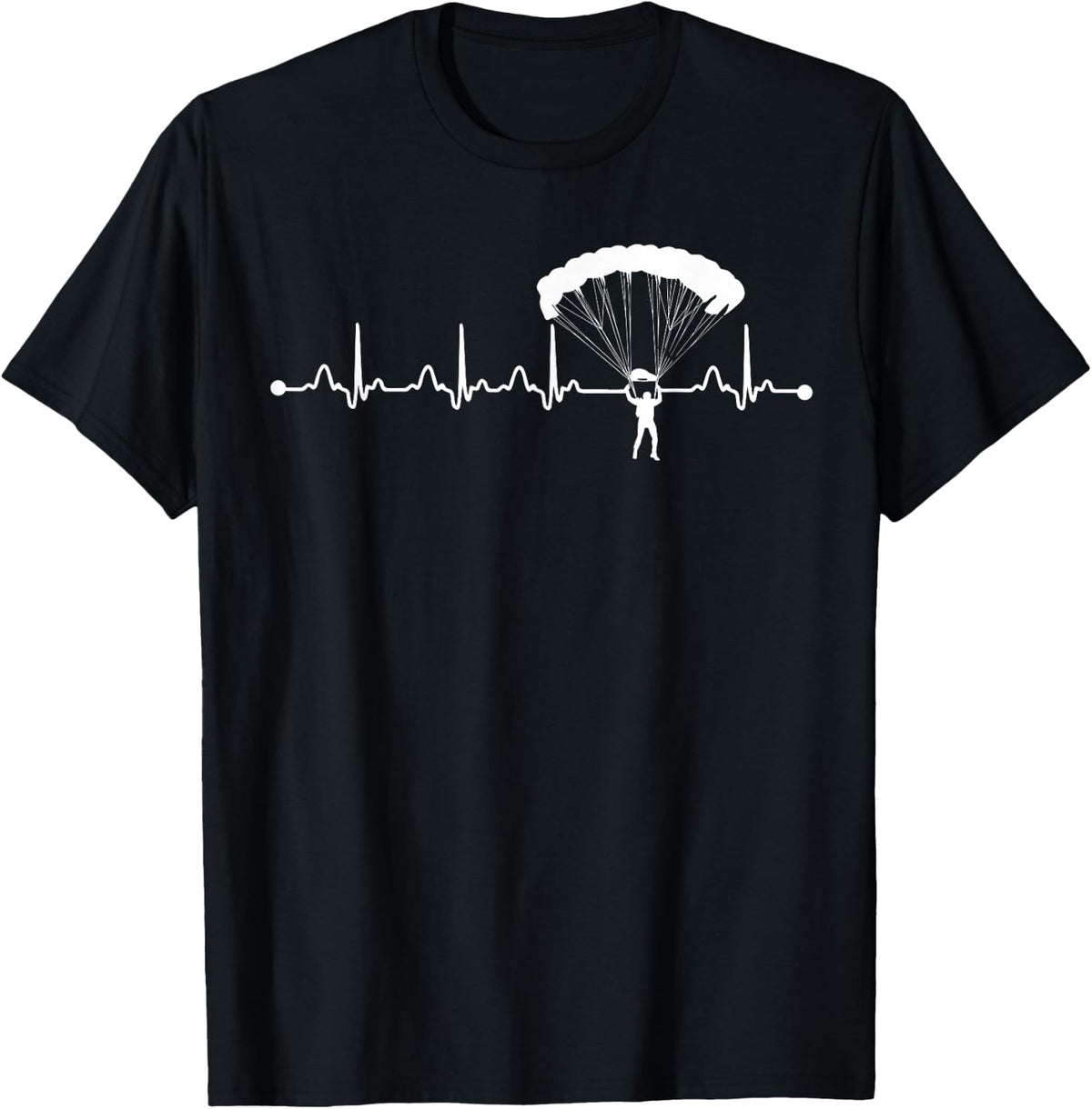 Heartbeat Sky Diving ECG Lover, Proudly Sky Diver Gift T-Shirt