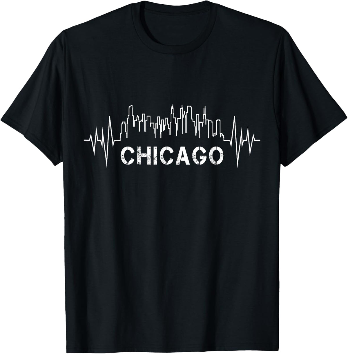 Chicago Skyline Heartbeat T-Shirt