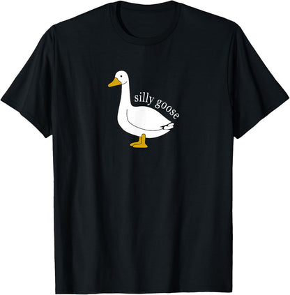 Funny Silly Goose Meme T Shirts for Men and Women Cute Goose Aesthetic Tees