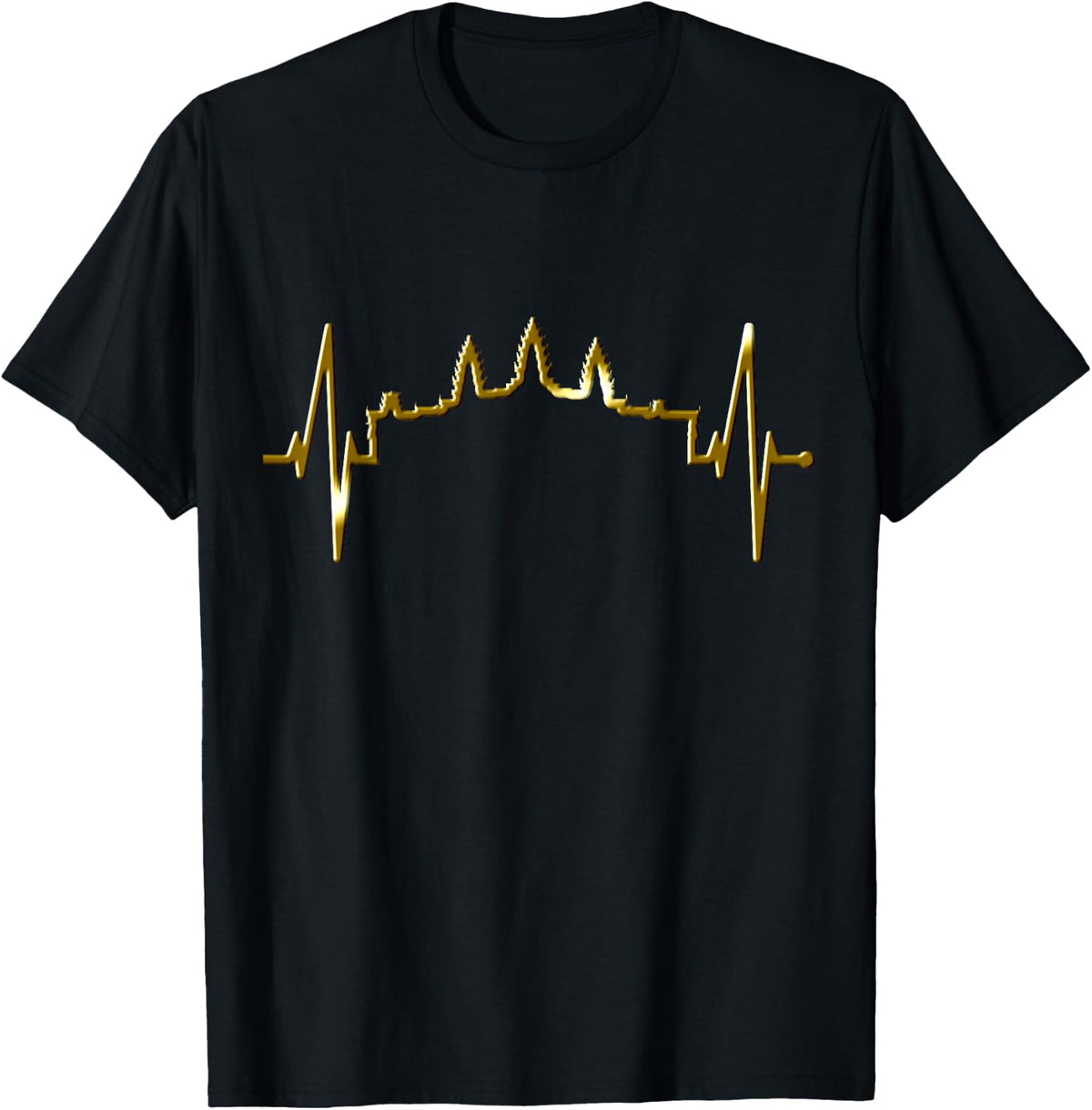 Cambodia Skyline Heartbeat Siem Raep I Love Angkor Wat T-Shirt