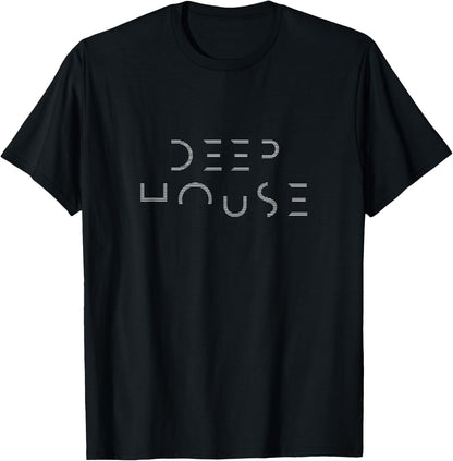 Deep House Music Art Minimalist Design for DJ, Raver EDM T-Shirt