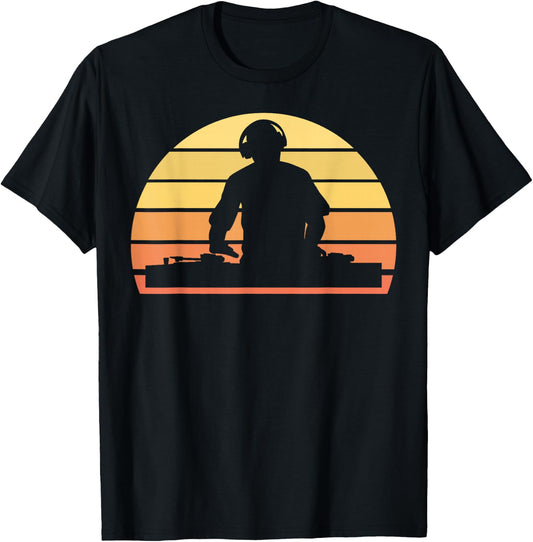 DJ Retro Record Player Music Equalizer T-Shirt