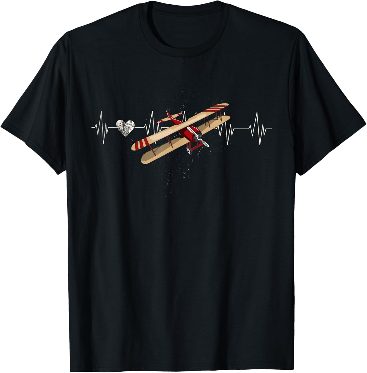 Aeroplane Pilot Heartbeat Pulse Flying Aviation Funny T-Shirt