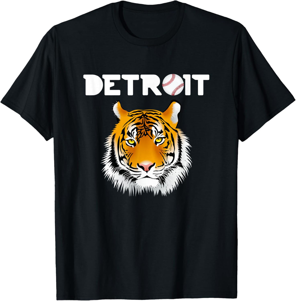 Distressed Tiger Mascot Tshirt Cool Detroit Tiger Design T-Shirt