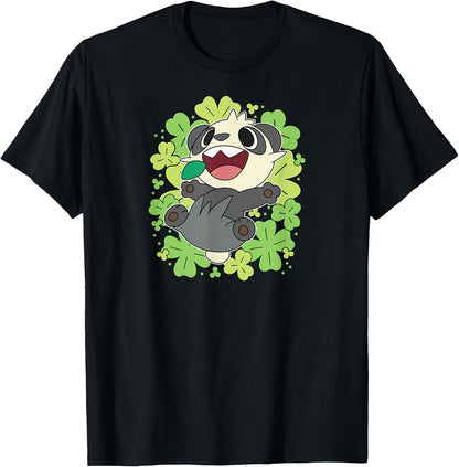 Lucky Clover Fun with Playful Pancham T-Shirt