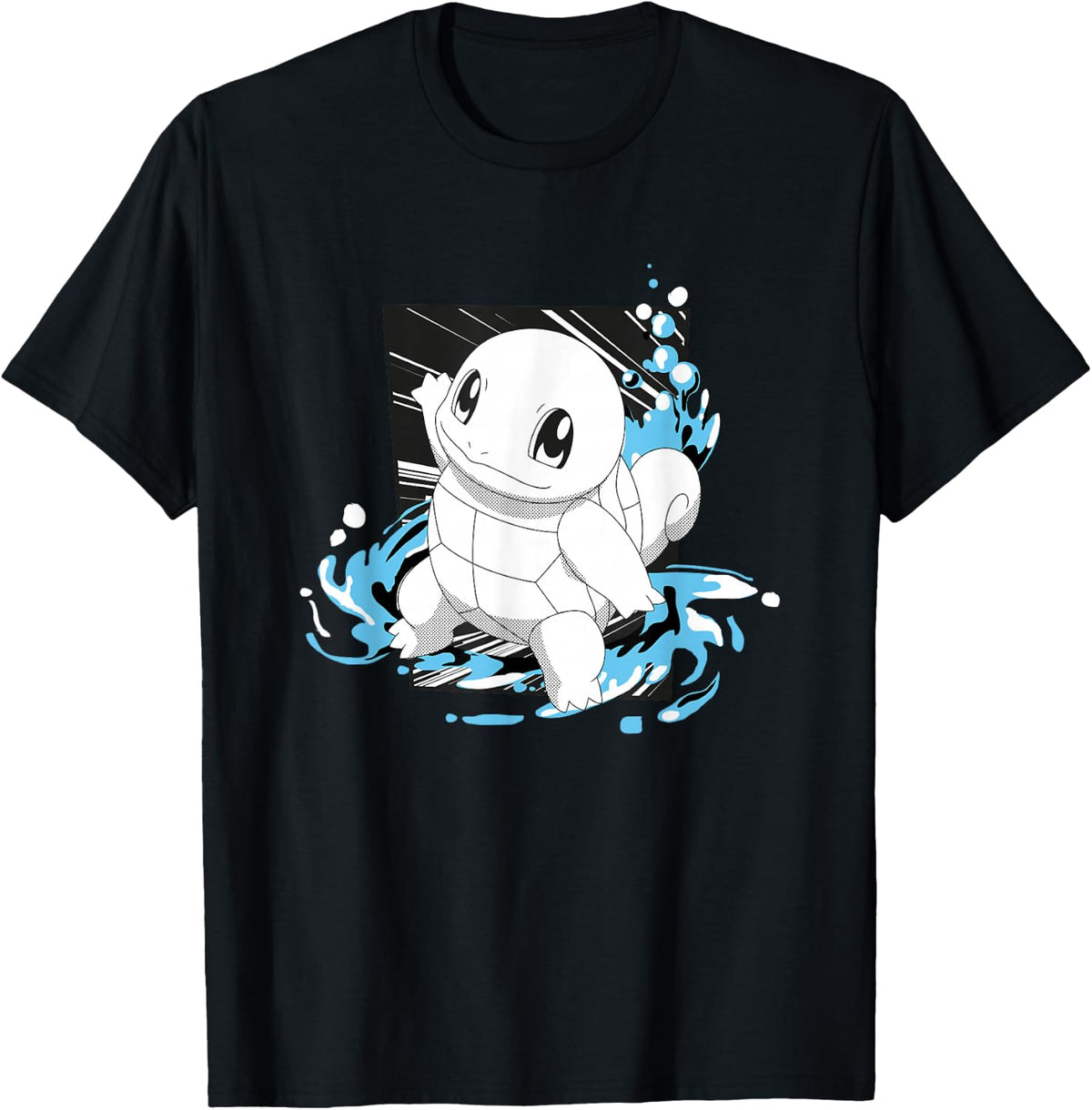 Pokémon Squirtle Splashing Water Manga Panel T-Shirt