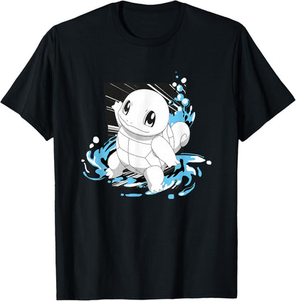 Pokémon Squirtle Splashing Water Manga Panel T-Shirt