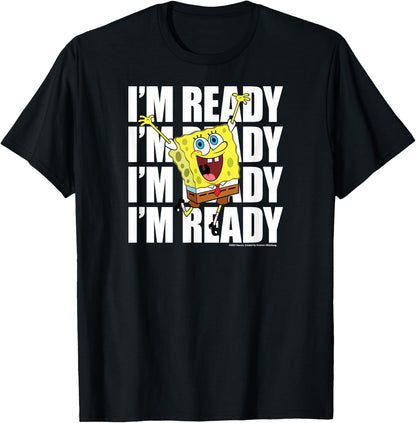 Spongebob Squarepants - I'm Ready Stacked T-Shirt