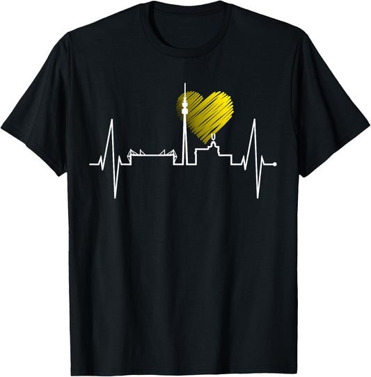 Dortmund Skyline Heartbeat Ruhrpott Germany I Love Dortmund T-Shirt