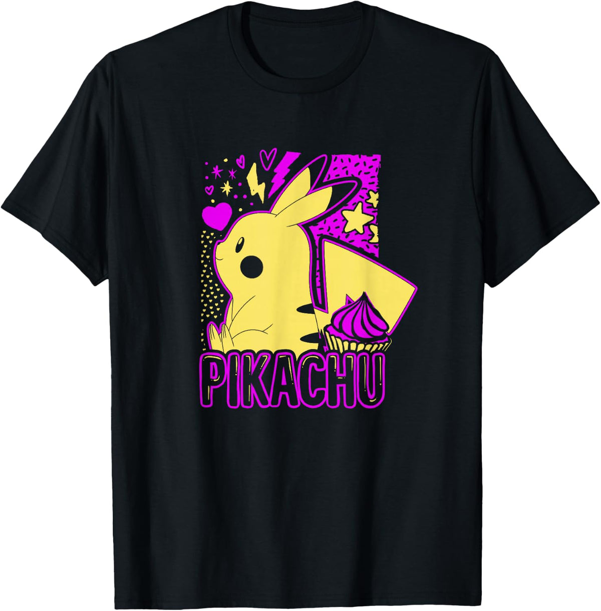 Pokémon Pikachu Cute Neon 025 Lightning Pocket Monster T-Shirt