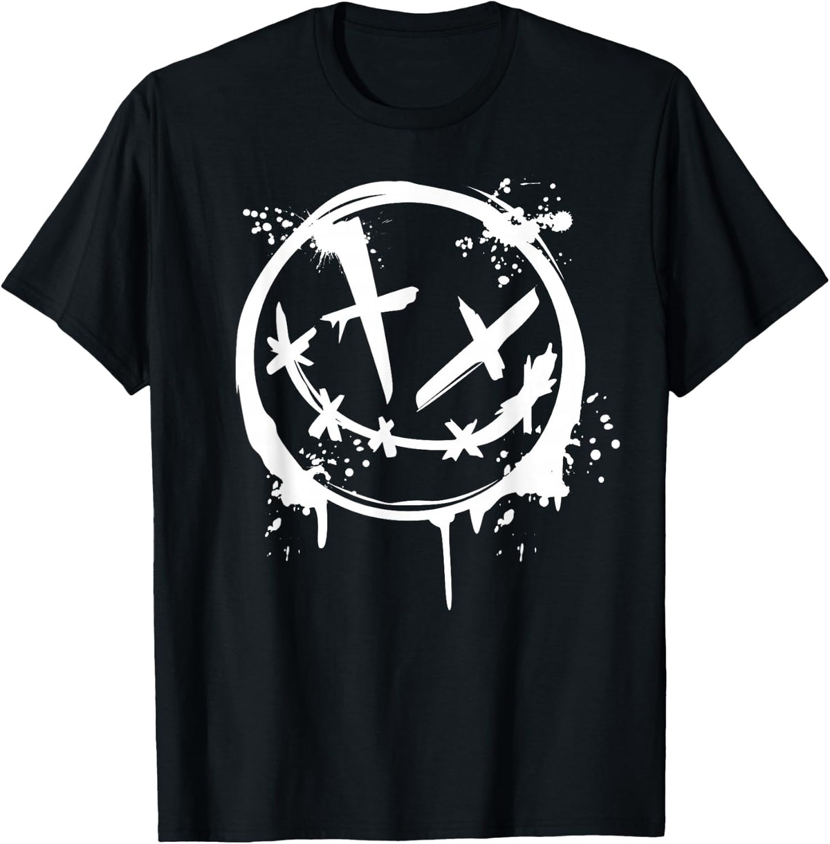 Evil Smile Face Splitter Silhouette Party T-Shirt