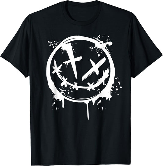 Evil Smile Face Splitter Silhouette Party T-Shirt