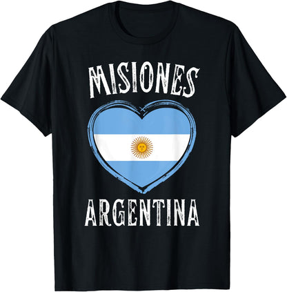 Argentina Flag Heart Misiones City T-Shirt