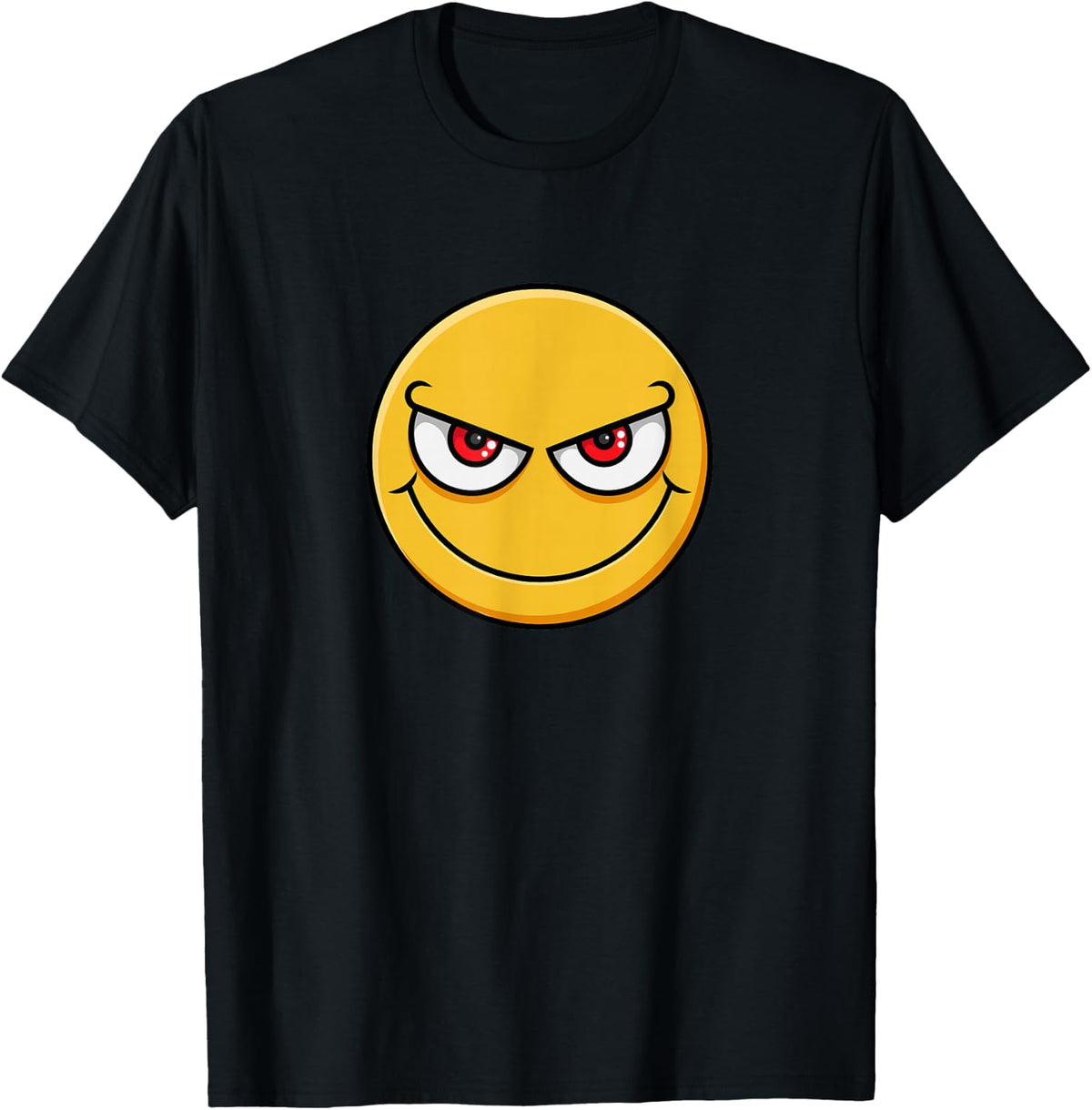 Evil Smile Funny Bad Emoticon Face Humor Joke T-Shirt