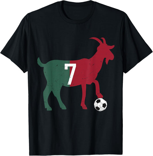 Goat 7 - Number 7 Goat Football Men Women Boys Girls T-Shirt