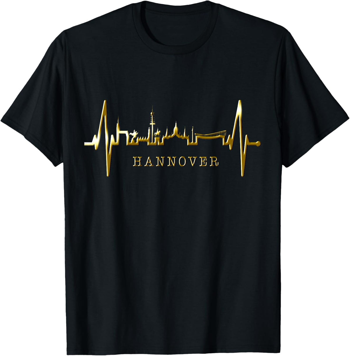 Hannover Skyline Heartbeat Germany Heart I Love Hanover T-Shirt