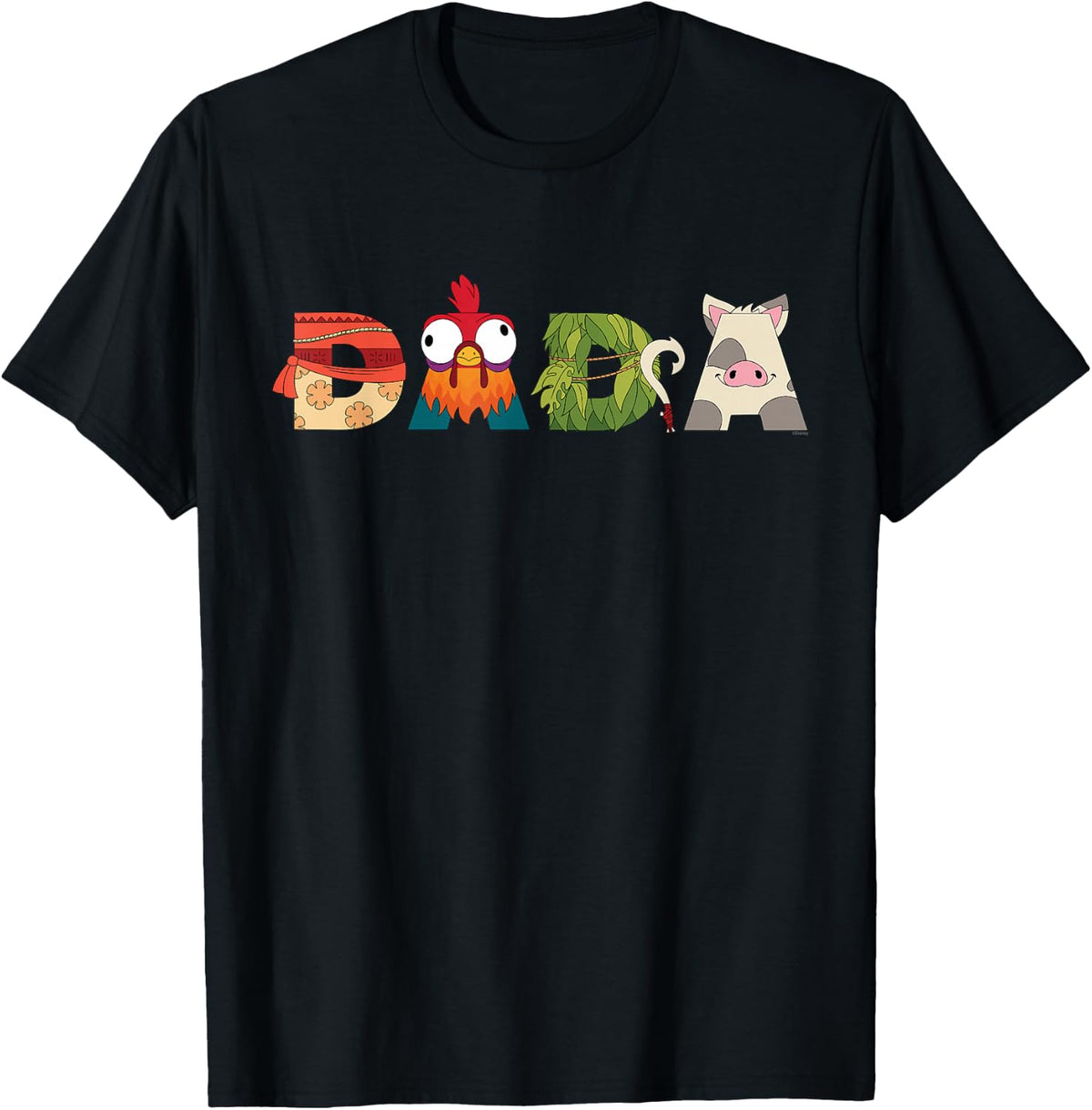 Disney Moana Letters Dada Father's Day Birthday Gift T-Shirt
