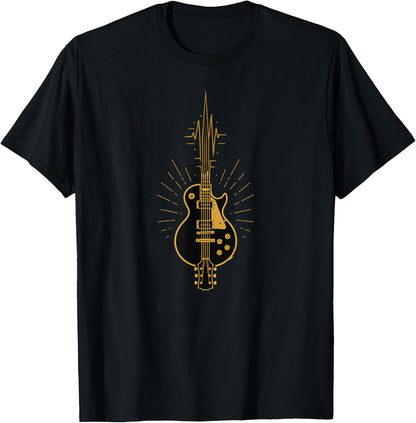 Guitar Heartbeat Pulse Line Guitarist Music Lover T-Shirt
