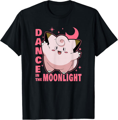 Pokémon Clefairy Dance in The Moonlight Big Face T-Shirt