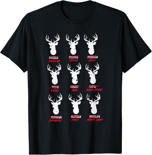 Funny Deer Hunters Santa's Reindeer - Deer Cuisine T-Shirt