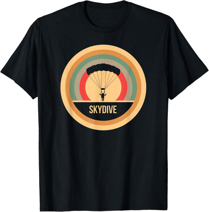 Retro Vintage Skydiving Parachute - Skydiver T-Shirt