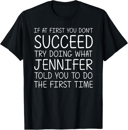 Jennifer Gift Name Personalized Birthday Funny Christmas T-Shirt
