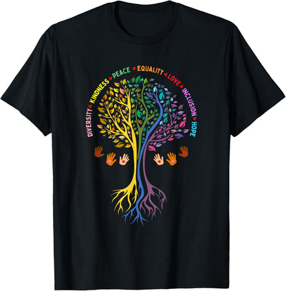 Kindness Peace Equality Love Inclusion Hope Diversity Women T-Shirt