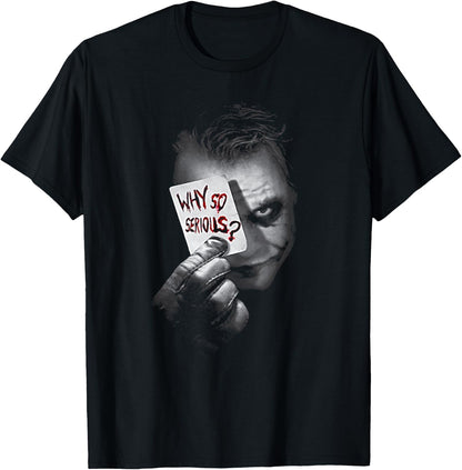 DC Dark Knight Photo Why So Serious T-Shirt Small