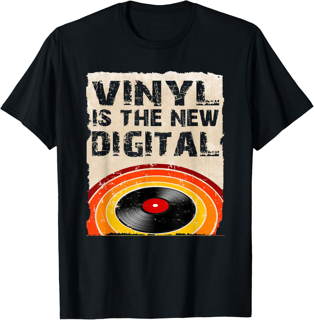 Retro Record Vinyl is the New Digital 80s Gift Music Lovers T-Shirt