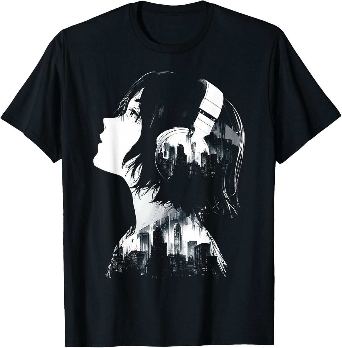Anime Music Headphones Women T-Shirt