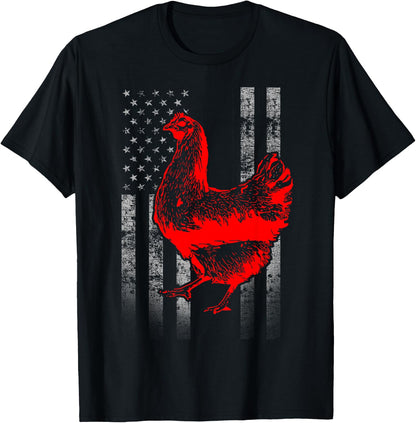 Chicken Farmer Shirt - Cool Chicken Flag Tshirt T-Shirt